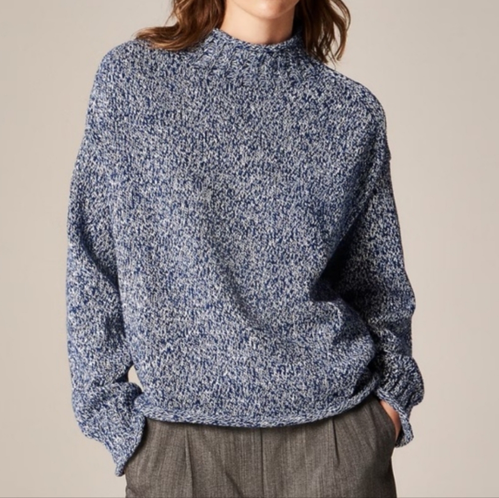 J.Crew Marled 2025 Rollneck™ Sweater in Blue